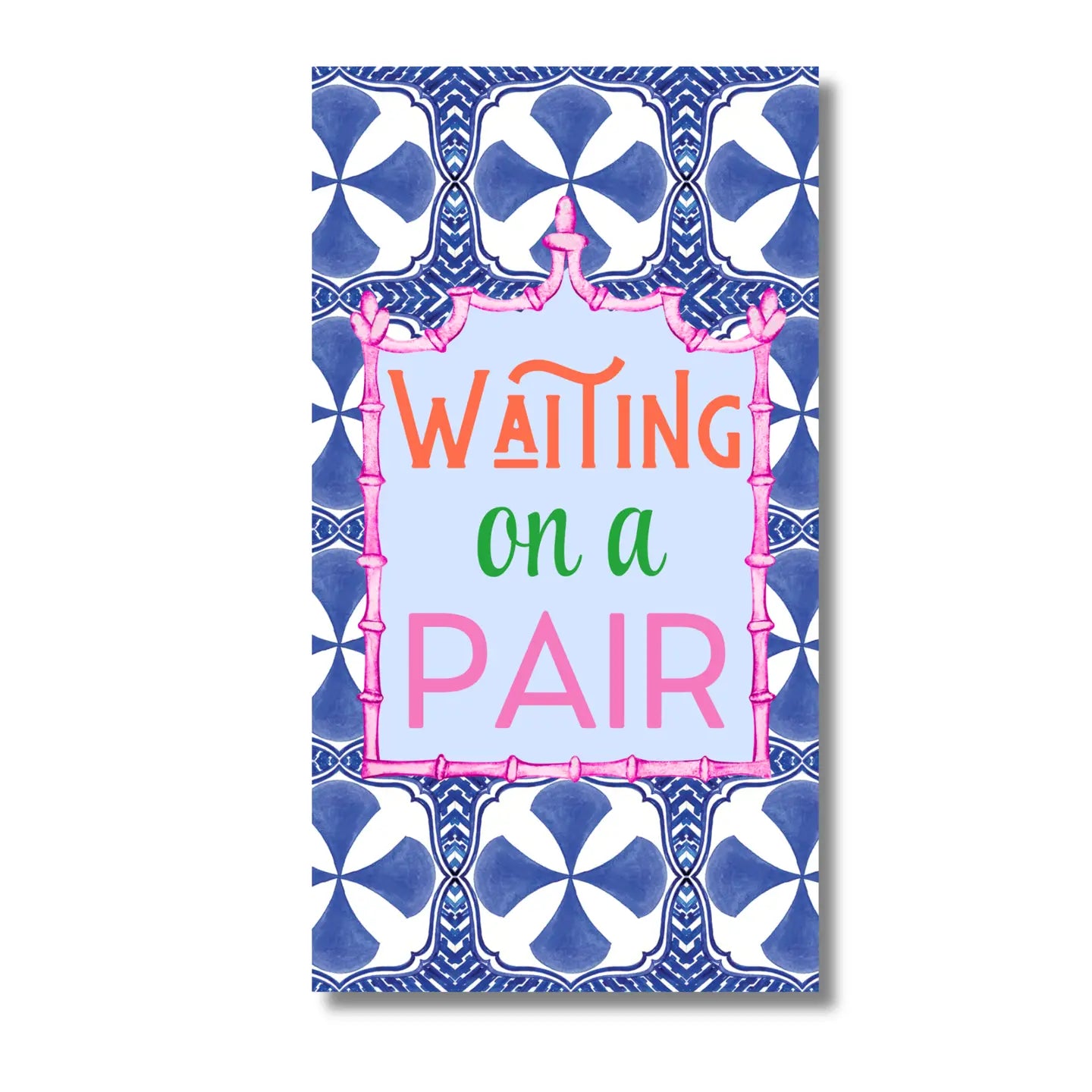 Blue Dot Crack Bam Guest Napkins Set/24