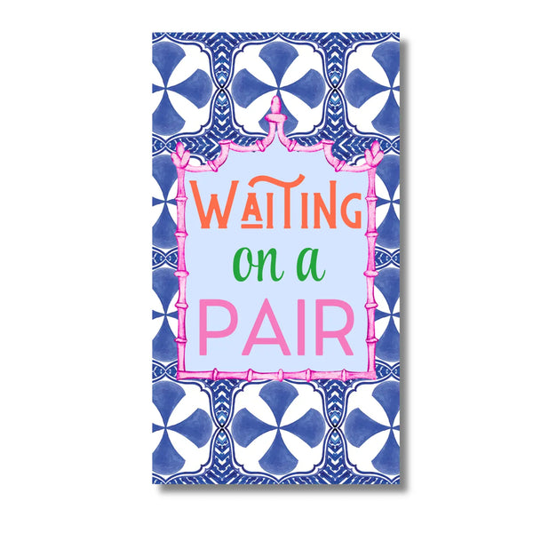 Blue Dot Crack Bam Guest Napkins Set/24