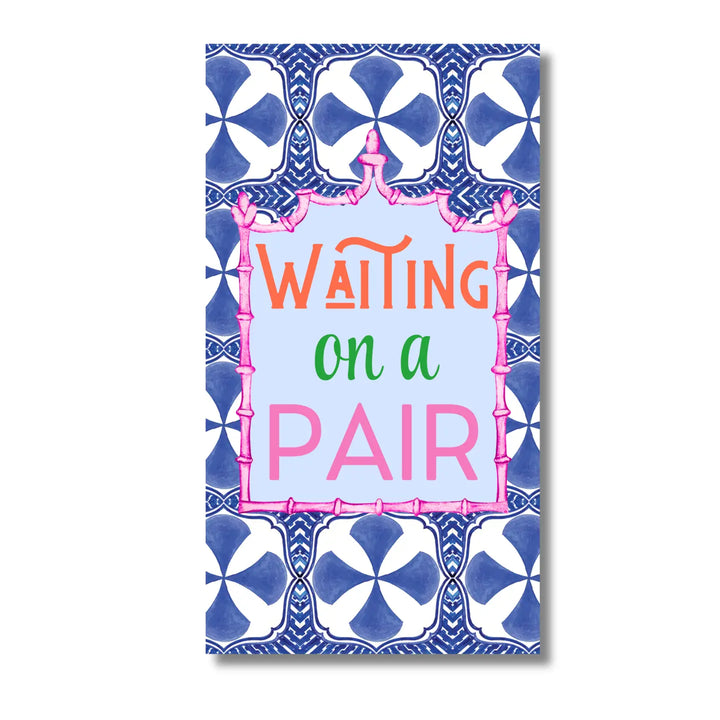 Blue Dot Crack Bam Guest Napkins Set/24