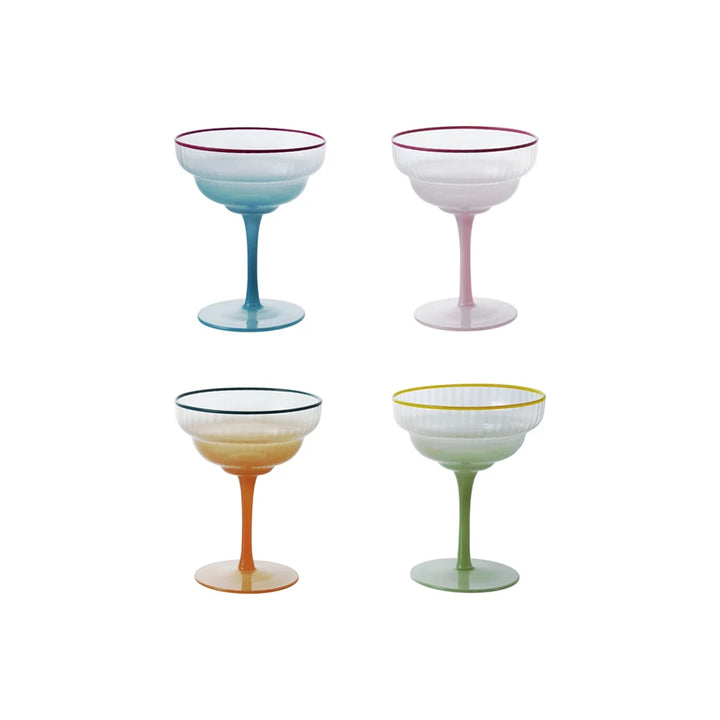 Fluted Stemmed Coupe Glass