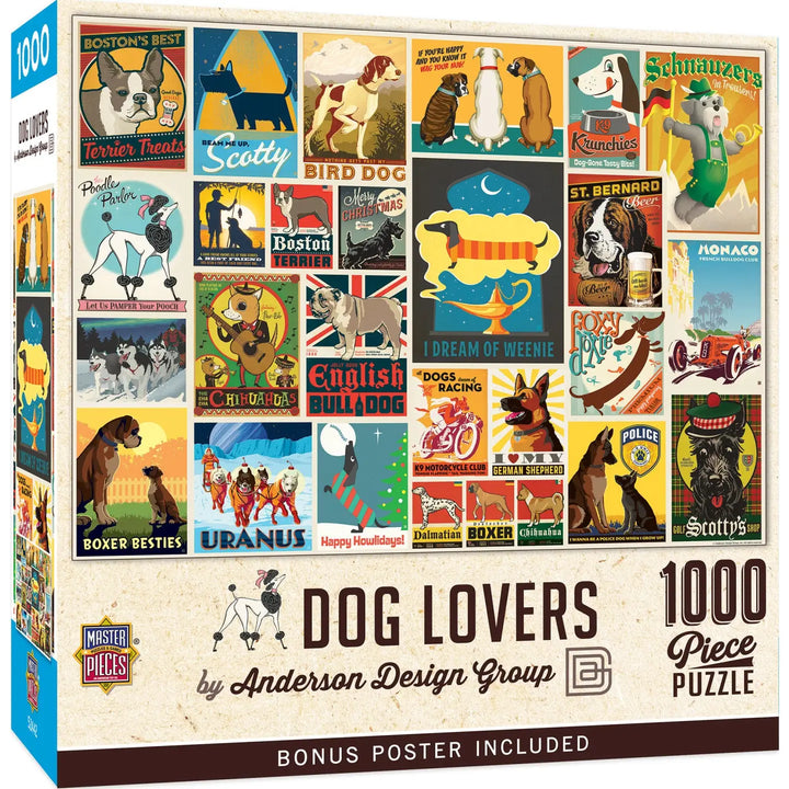 Vintage Dog Lovers 1000 Pc Puzzle