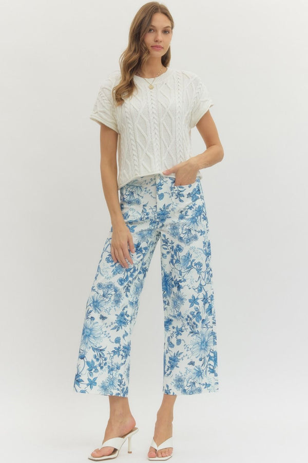 Lorelai Blue Floral Pants