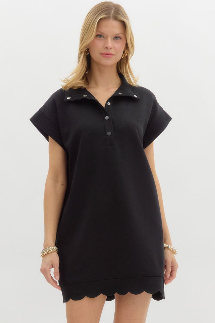 Lainey Scalloped Knit Dress