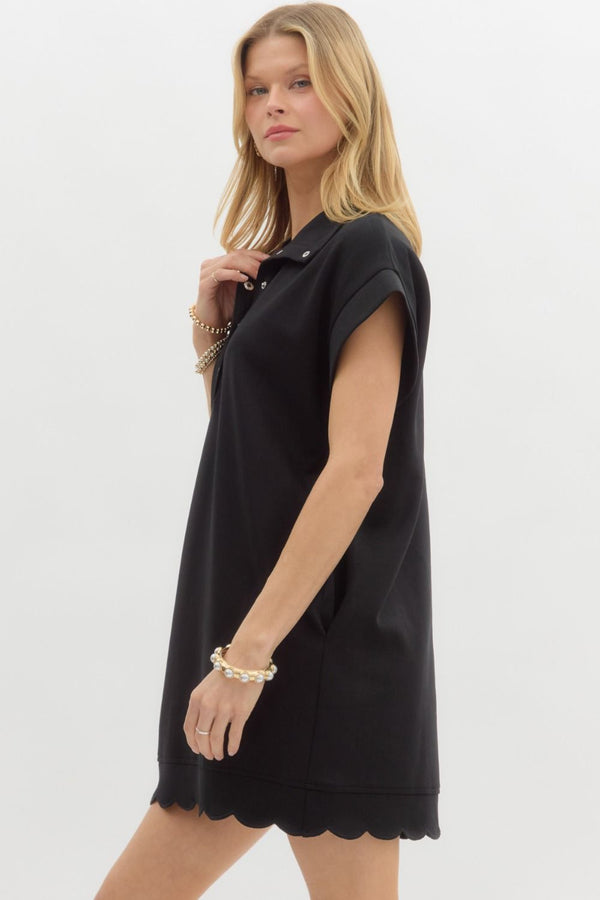 Lainey Scalloped Knit Dress
