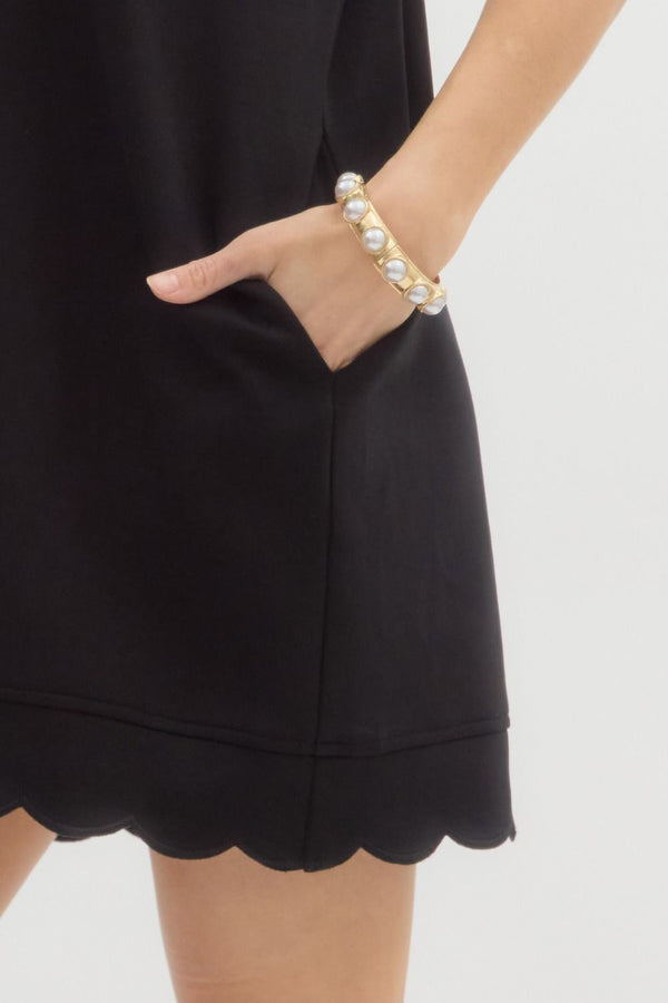 Lainey Scalloped Knit Dress