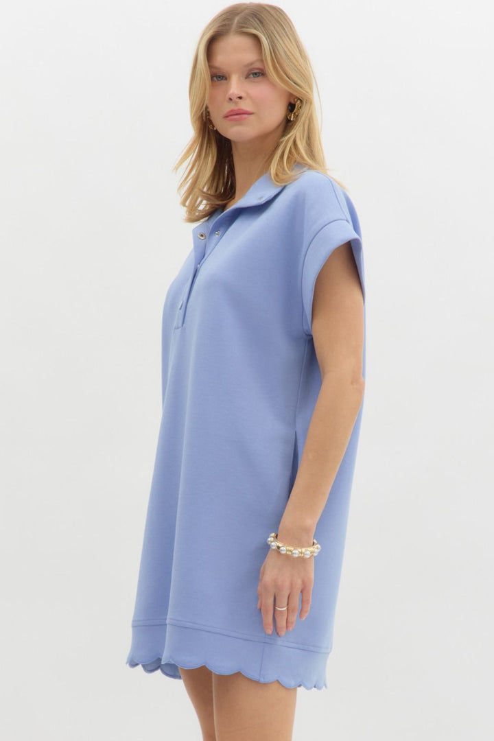 Lainey Scalloped Knit Dress