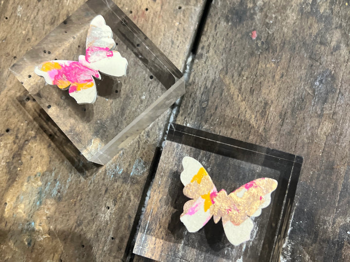 Butterfly on Lucite Mini Art