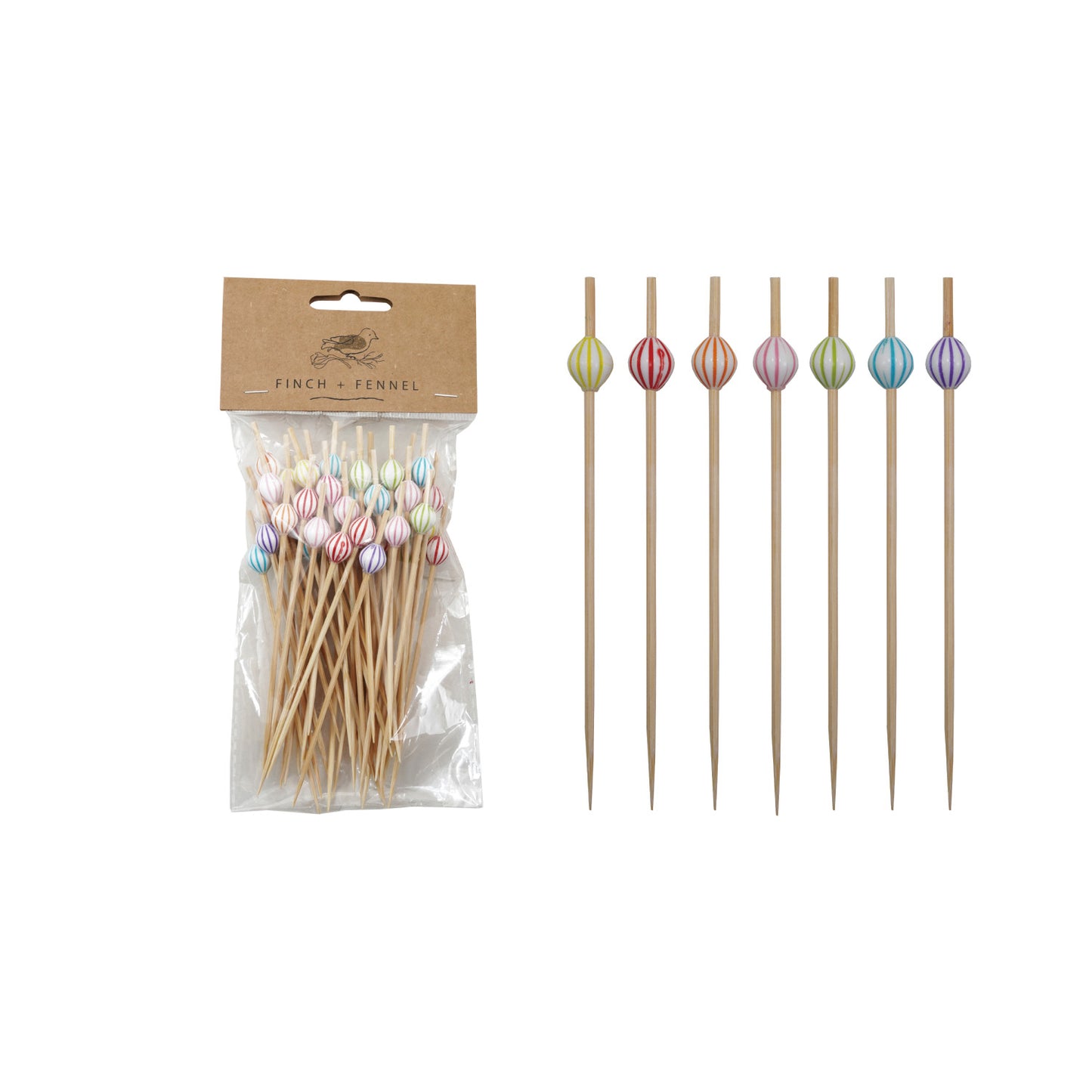 Bamboo Tidbit Picks Set/50