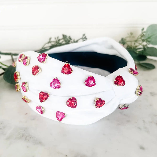 Heart Crystal Embellished Headband
