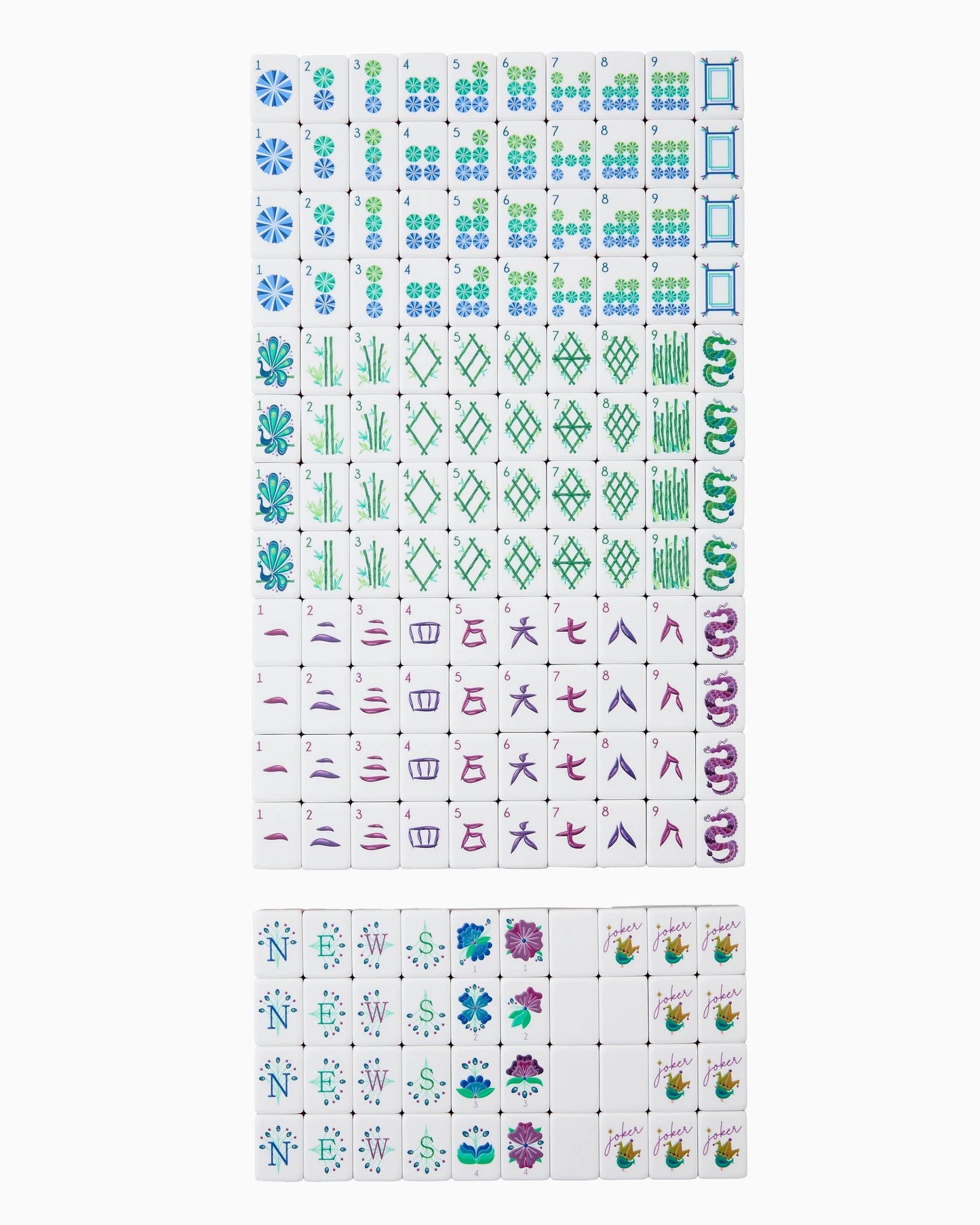 Lagoon Mahjong Tile Set