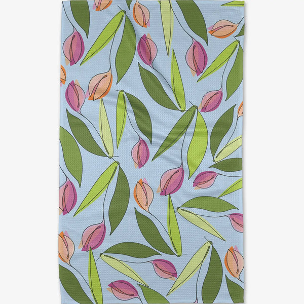 Botanical Pattern Geometry Kitchen Towel