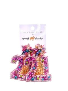 Birthday Number Beaded Earrings