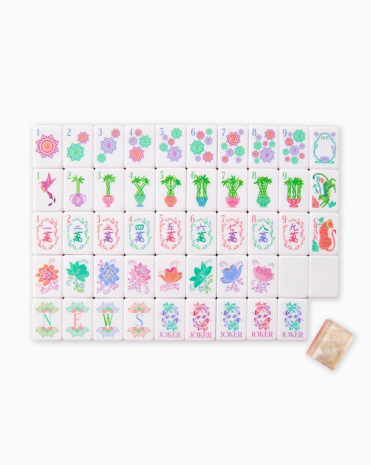 Pearlescent Mahjong Tile Set