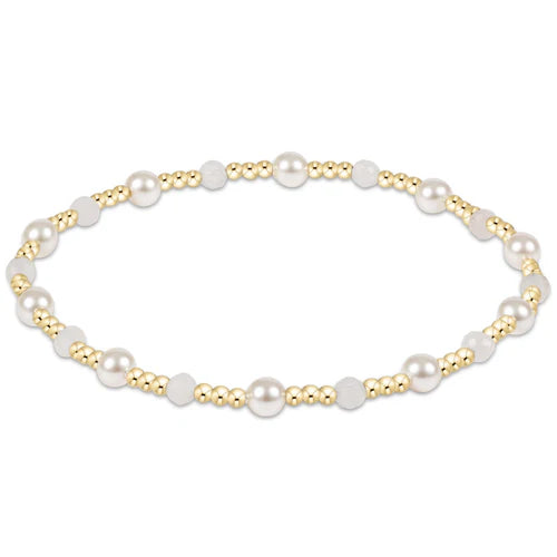 Pearl Sincerity Pattern 4MM Bead Bracelet