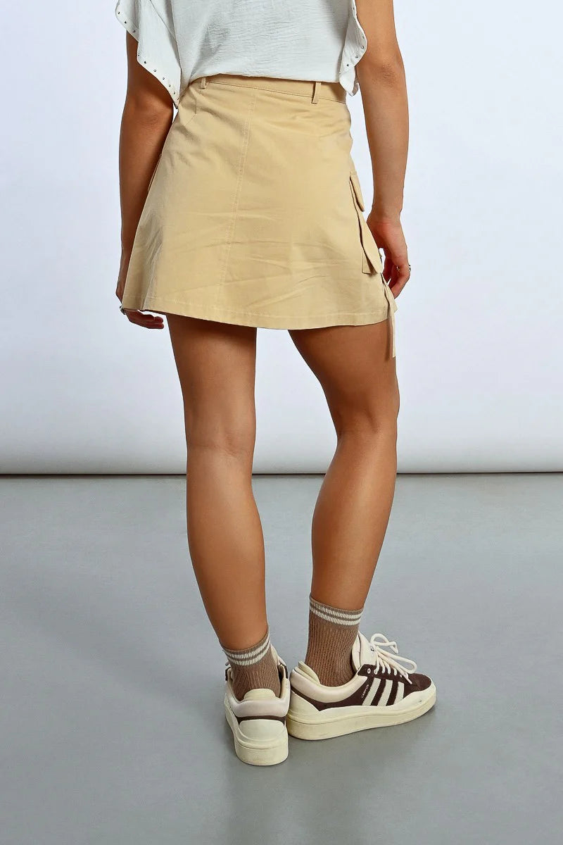 City Beige Utility Skirt