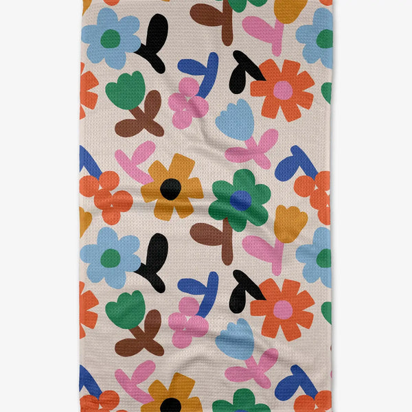 Botanical Pattern Geometry Kitchen Towel