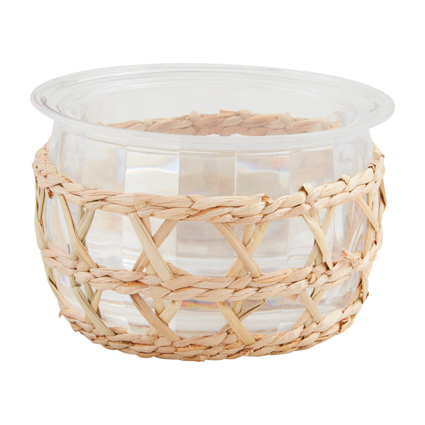 Rattan Acrylic Chiller Bowl Set
