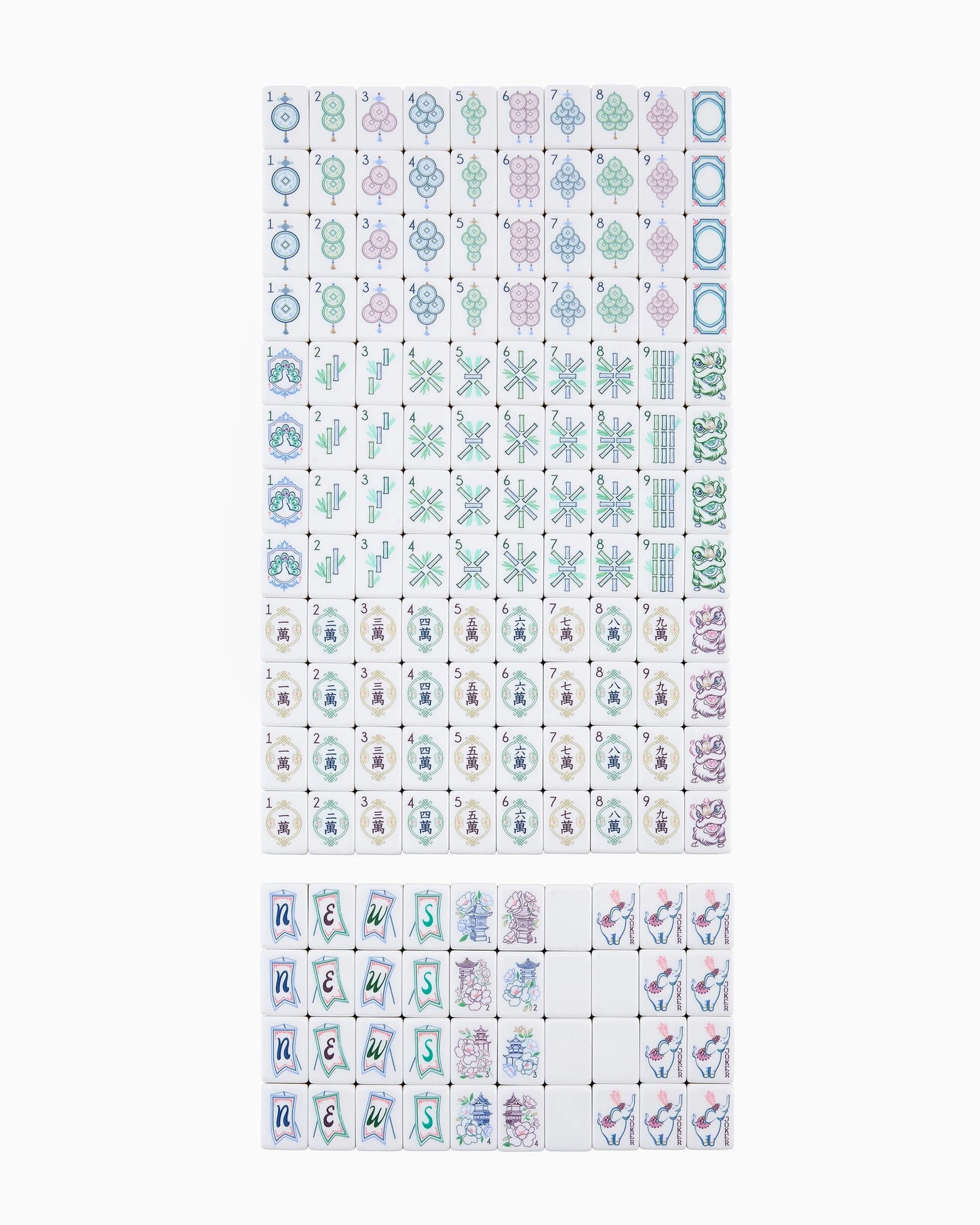 Willow Mahjong Tile Set
