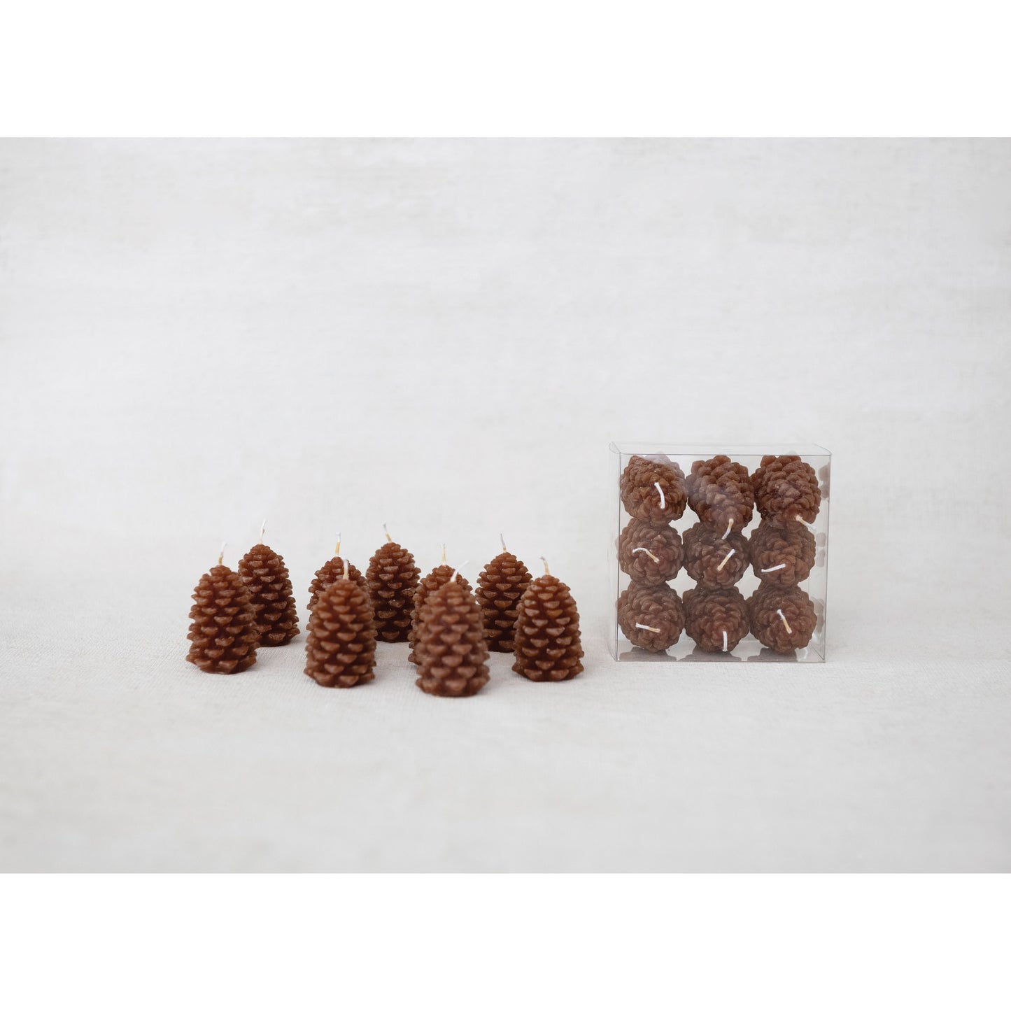 Pinecone Tealight Candles Set/9