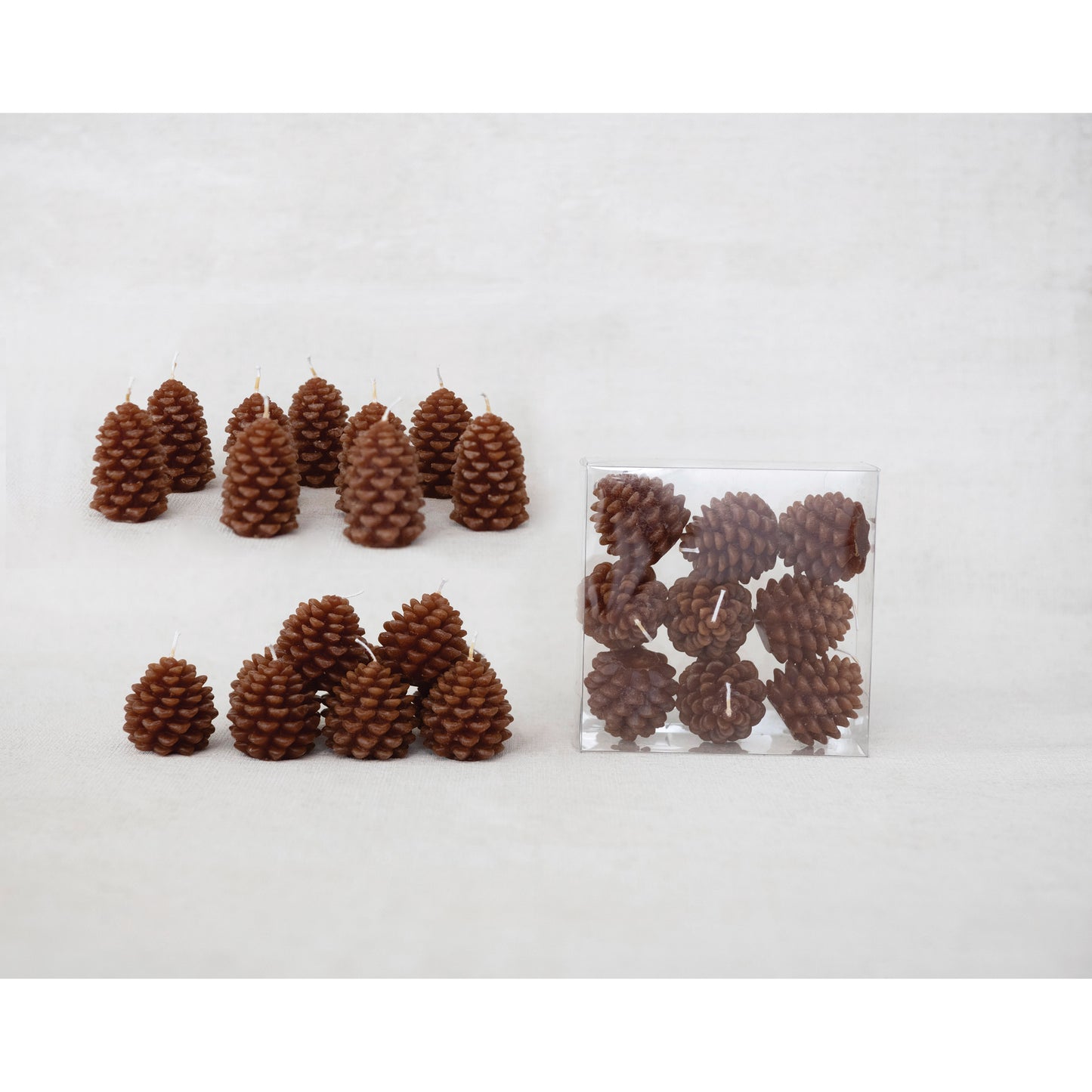 Pinecone Tealight Candles Set/9