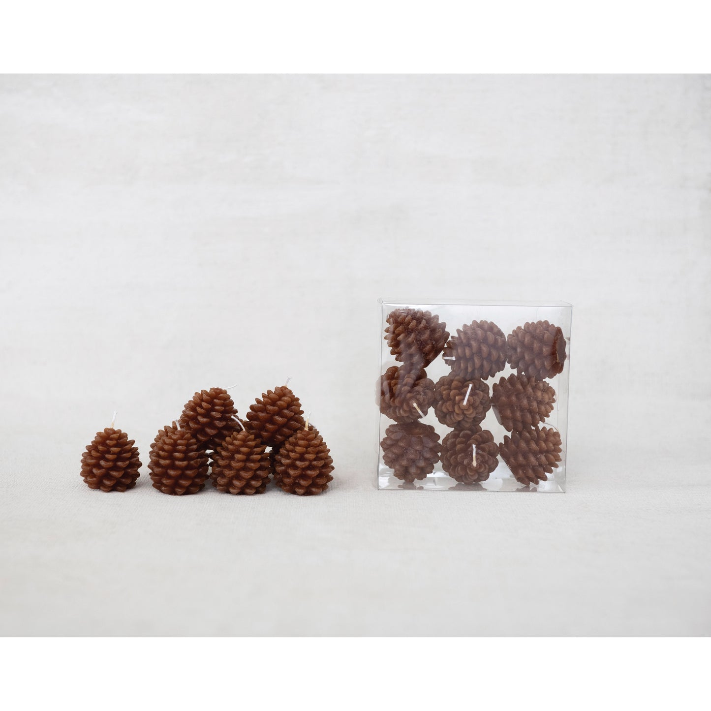 Pinecone Tealight Candles Set/9