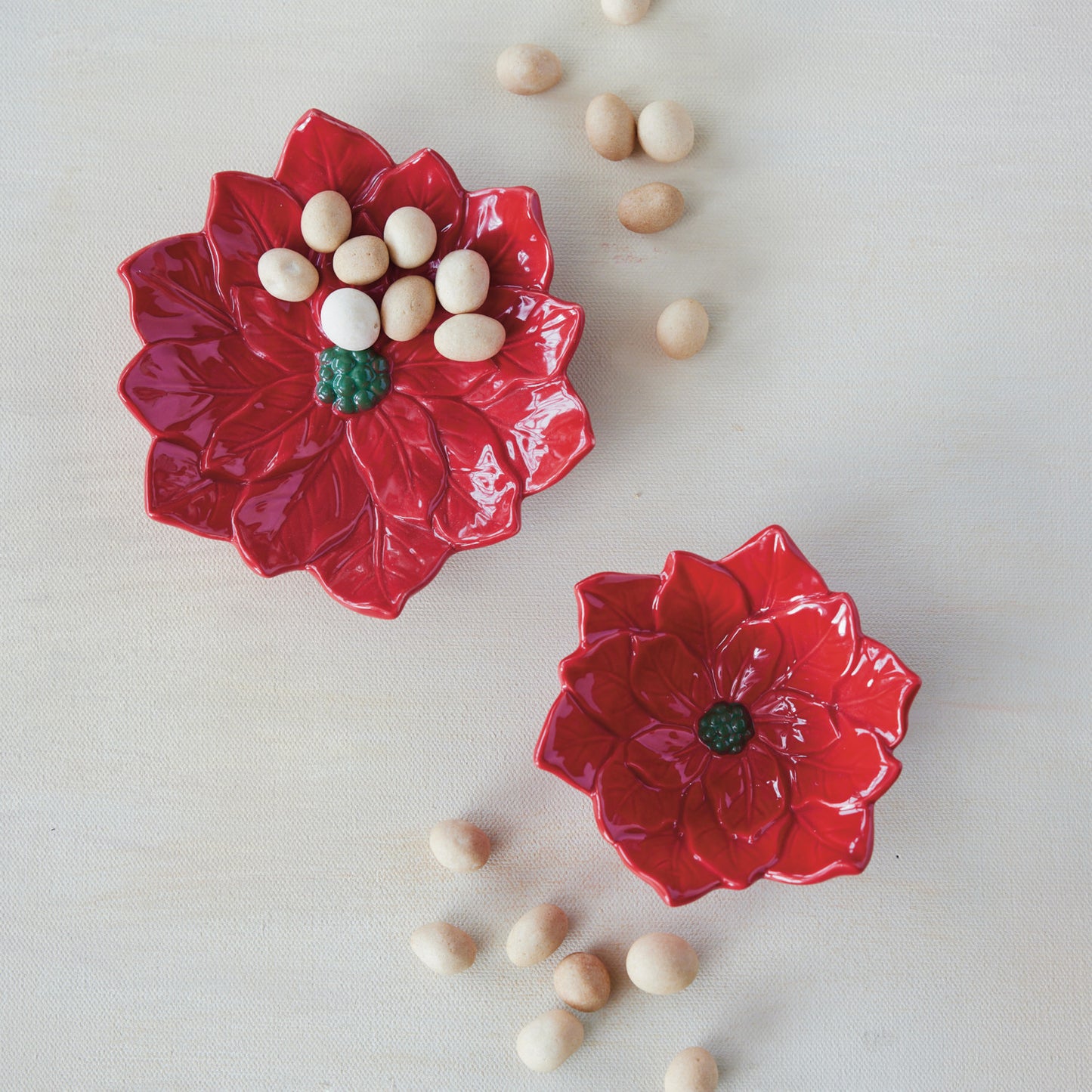 Red Poinsettia Bloom Plate