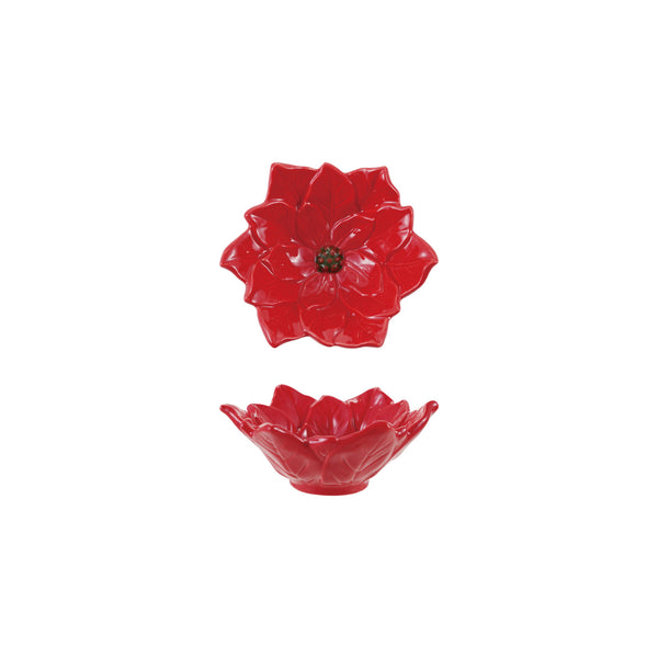 Red Poinsettia Bloom Bowl