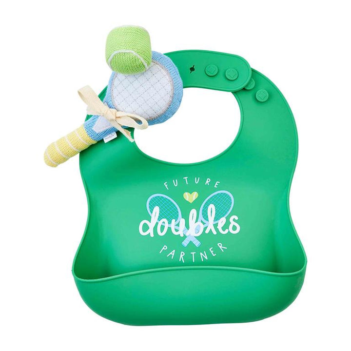 Tennis Bib and Rattle Set