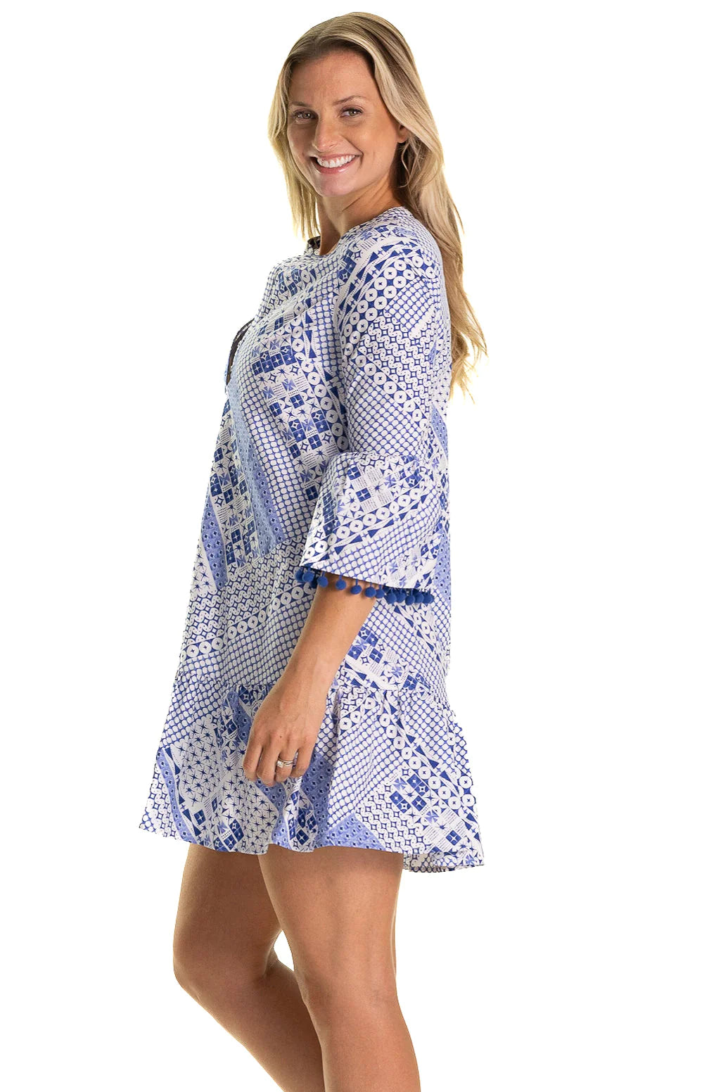 Flora Blue Breeze Printed Dress - SALE!