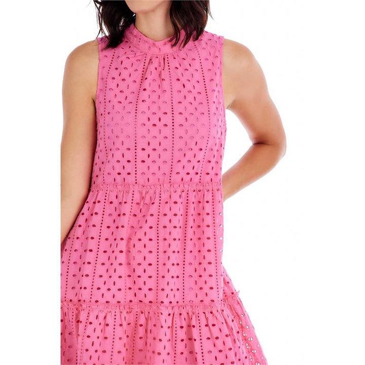 Pink Biles Eyelet Dress