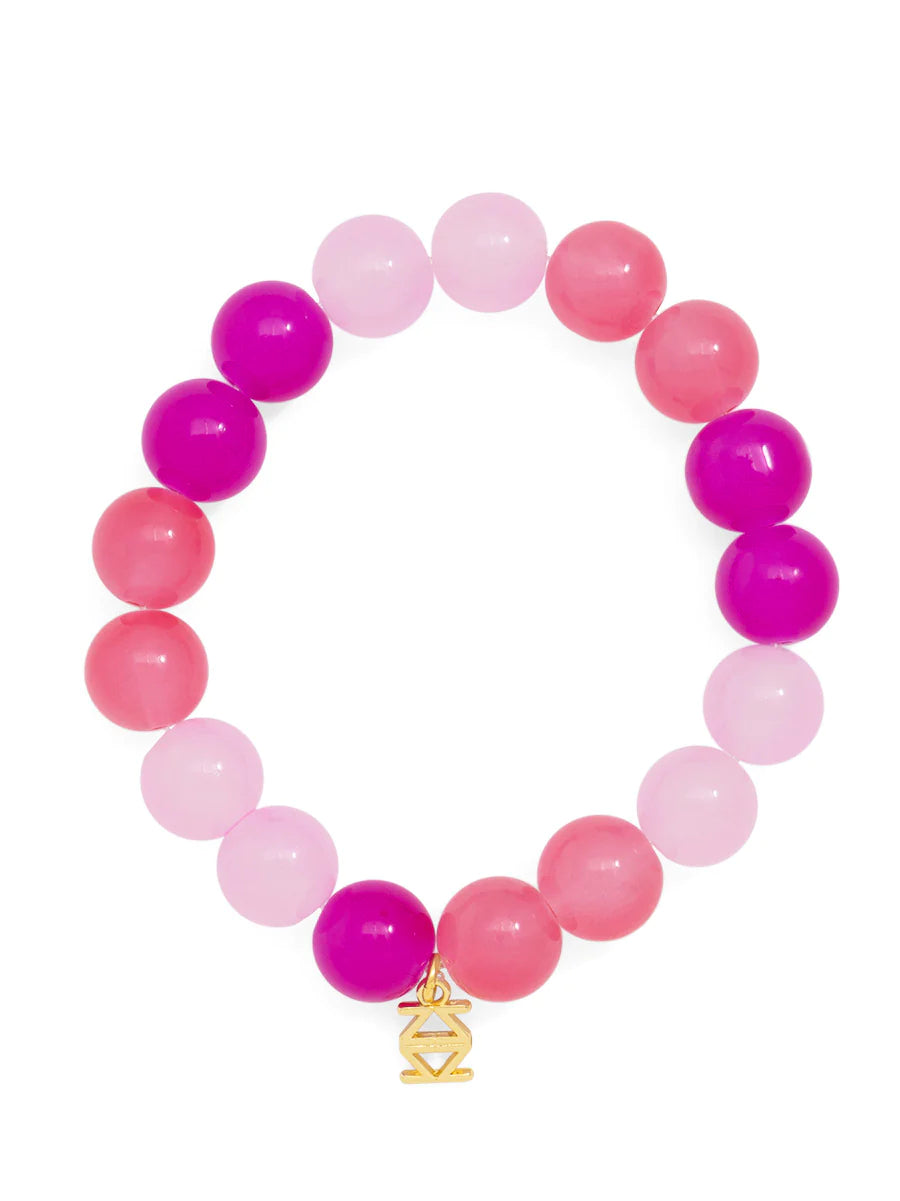 Pink Glass Bead Stretch Bracelet, Hot Pink Bracelet, Love Bracelet,  Vineyard Jewelry - Etsy