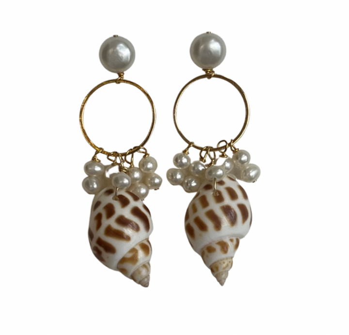 Sanibel Pearl & Shell Earrings
