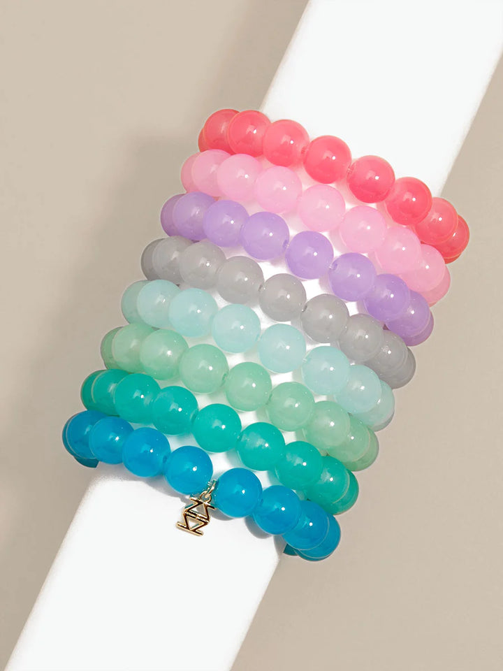Colored Glass Bead Bracelet
