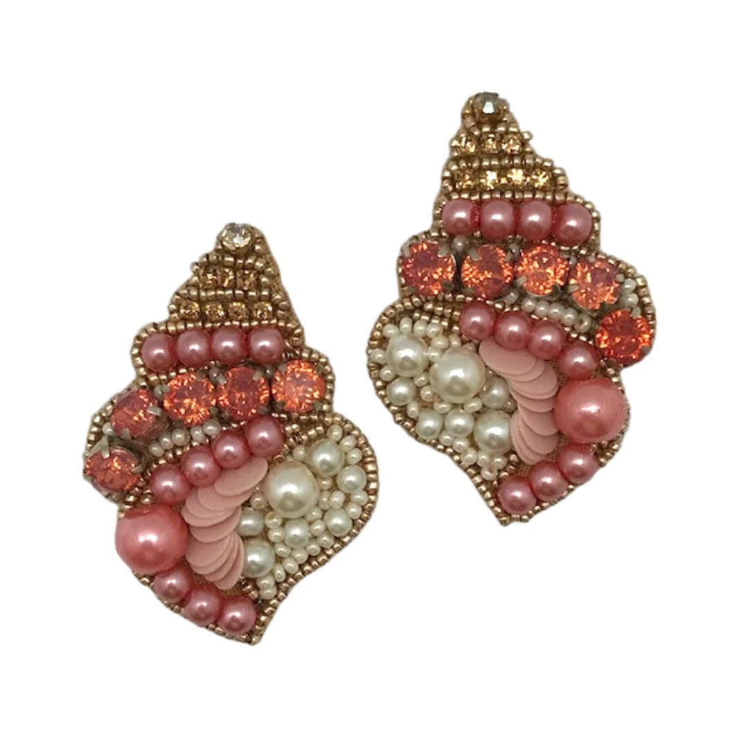 Allie Beads Pink Shell Earrings