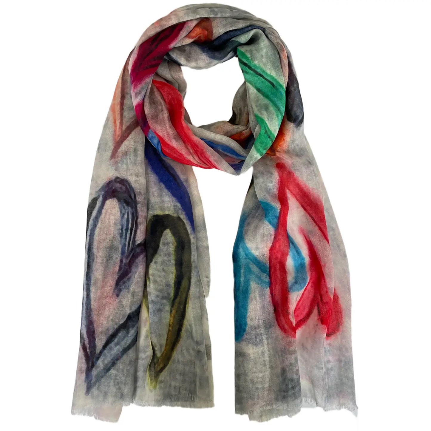 Amour Abstract Heart Scarf