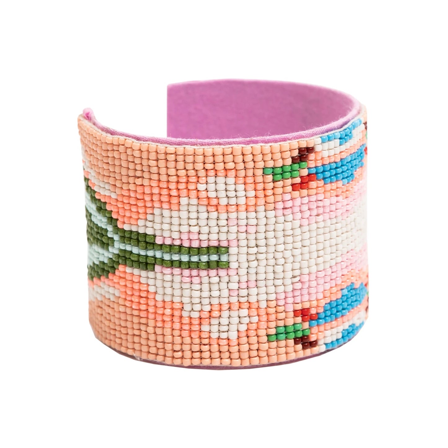 Pattern Beaded Cuff Bracelet