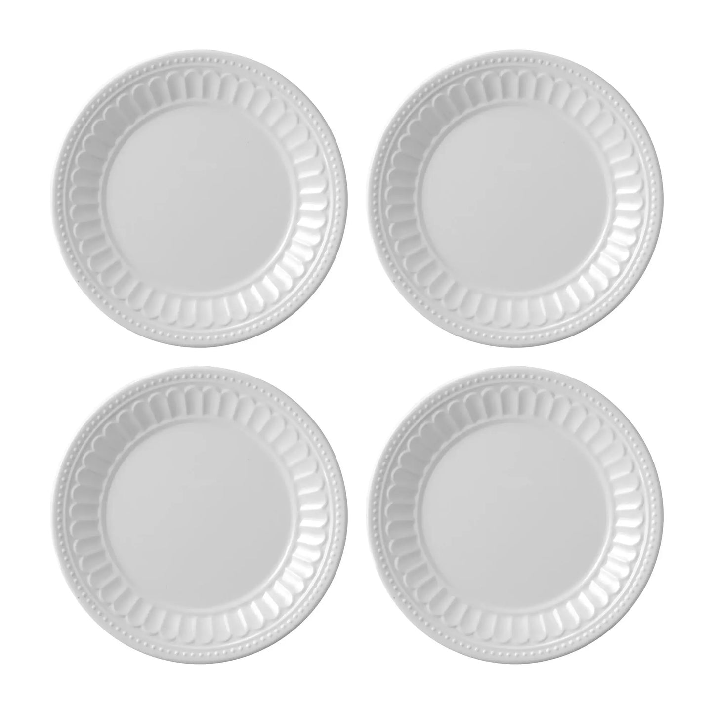 Decorative White Melamine Plate